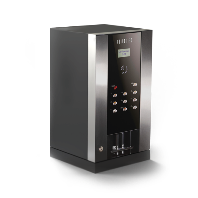 Jofemar coffe machine G23 The Jofemar G23 provides that diversity in a remarkable way with its elegance and high quality. Ranging all the way to 9 drinks, it serves to satisfy all tastes to ensure the highest level of customer satisfaction.